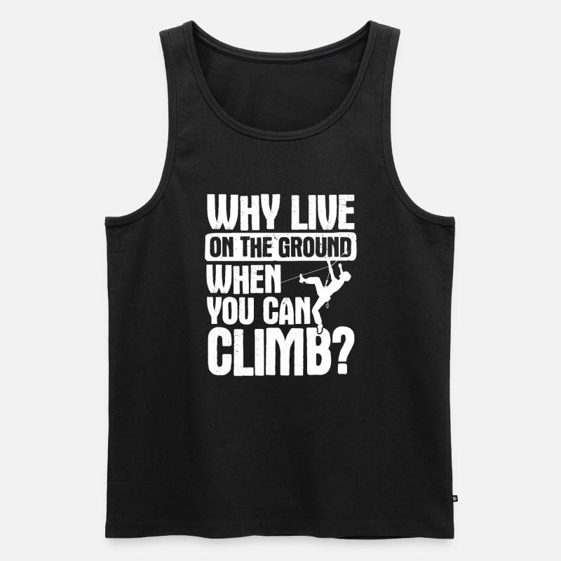 Klettern Bouldern - Männer Premium Bio Tank Top - Schwarz