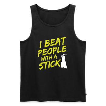 Japanischer Schwertkampf Kendo - Männer Premium Bio Tank Top - Schwarz - Vorne - Michal (187cm)
