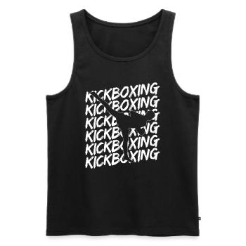 Kickboxing - Männer Premium Bio Tank Top - Schwarz - Vorne - Michal (187cm)