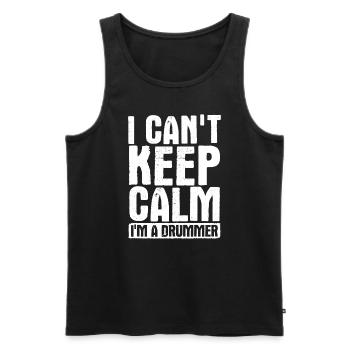 Schlagzeug Spieler Drummer - Männer Premium Bio Tank Top - Schwarz - Vorne - Michal (187cm)