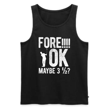 Golfplatz zum Golfen Golf - Männer Premium Bio Tank Top - Schwarz - Vorne - Michal (187cm)