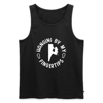 Klettern Bouldern - Männer Premium Bio Tank Top - Schwarz - Vorne - Michal (187cm)