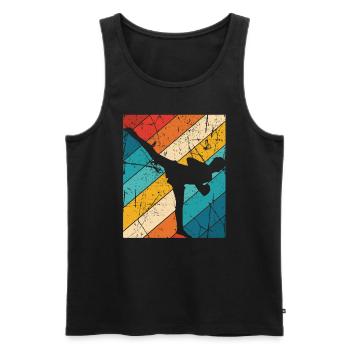 Kickboxing - Männer Premium Bio Tank Top - Schwarz - Vorne - Michal (187cm)