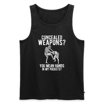 Israelischer Kampfsport Krav Maga - Männer Premium Bio Tank Top - Schwarz - Vorne - Michal (187cm)