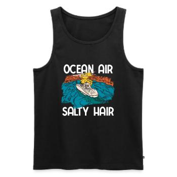 Segelboot Kapitän Spruch Zum Segeln - Männer Premium Bio Tank Top - Schwarz - Vorne - Michal (187cm)