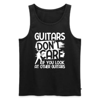 Akustik Spruch Für E-Gitarre Konzert Gitarre - Männer Premium Bio Tank Top - Schwarz - Vorne - Michal (187cm)