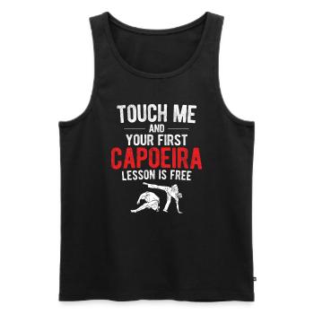 Capoeira - Männer Premium Bio Tank Top - Schwarz - Vorne - Michal (187cm)