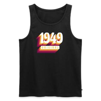 1949 Original. Coole Geschenkidee zum Geburtstag - Männer Premium Bio Tank Top - Schwarz - Vorne - Michal (187cm)