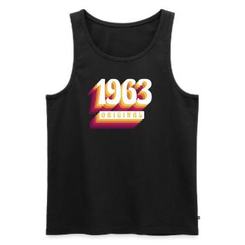 1963 Original. Coole Geschenkidee zum Geburtstag - Männer Premium Bio Tank Top - Schwarz - Vorne - Michal (187cm)