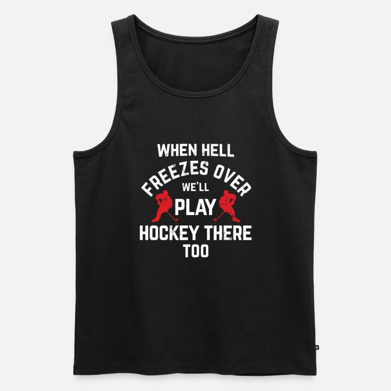 Eishockey - Männer Premium Bio Tank Top - Schwarz