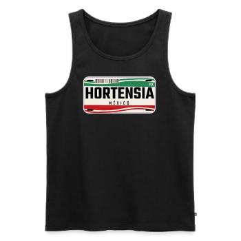 Hortensia Plaques de véhicules mexicaines personnalisées w - Débardeur bio Premium Homme - noir - Devant - Michal (187cm)