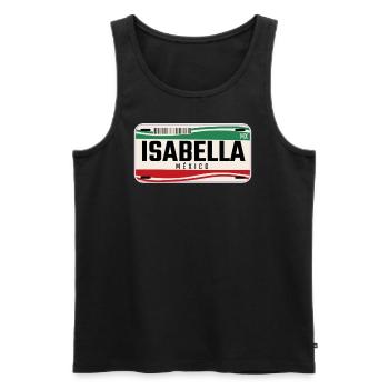 Isabella Plaques de véhicule mexicaines personnalisées w - Débardeur bio Premium Homme - noir - Devant - Michal (187cm)