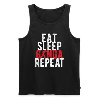 Capoeira - Männer Premium Bio Tank Top - Schwarz - Vorne - Michal (187cm)