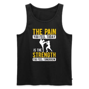Kickboxing - Männer Premium Bio Tank Top - Schwarz - Vorne - Michal (187cm)