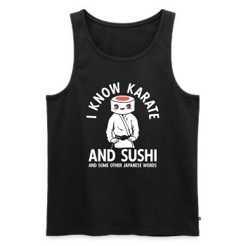 Japanischer Kampfsport Karate - Männer Premium Bio Tank Top - Schwarz - Vorne - Michal (187cm)