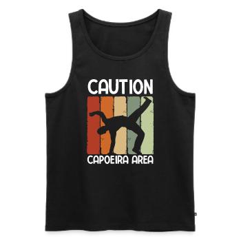 Capoeira - Männer Premium Bio Tank Top - Schwarz - Vorne - Michal (187cm)