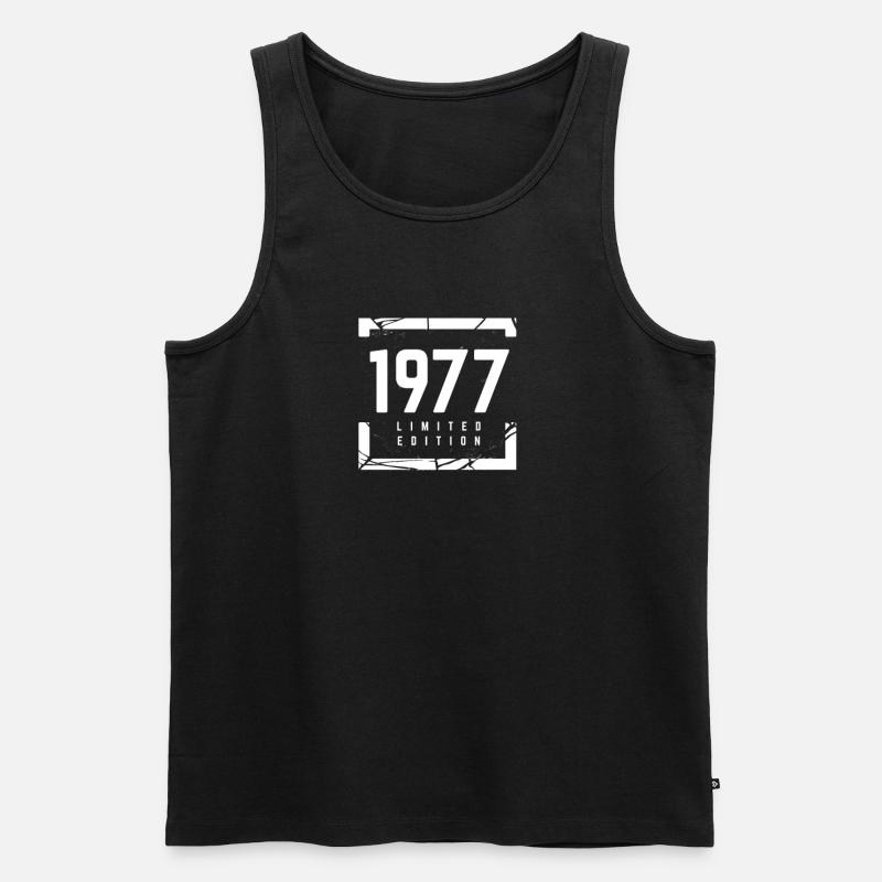 1977 Limitierte Auflage - Männer Premium Bio Tank Top - Schwarz