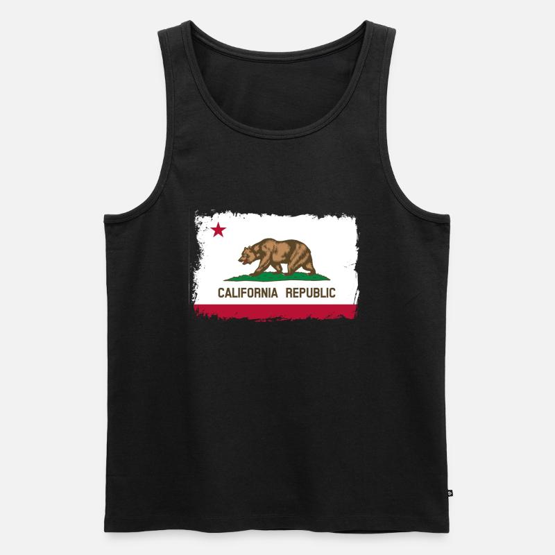 California - Geschenkidee - Männer Premium Bio Tank Top - Schwarz