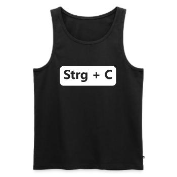 Ctrl C Ctrl V tshirt Funny partner look shirt - Men's Premium Organic Tank Top - black - Front - AI Model Male 178 light (178cm)