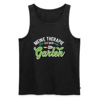 Garten Therapie Geschenk - Männer Premium Bio Tank Top - Schwarz - Vorne - Michal (187cm)