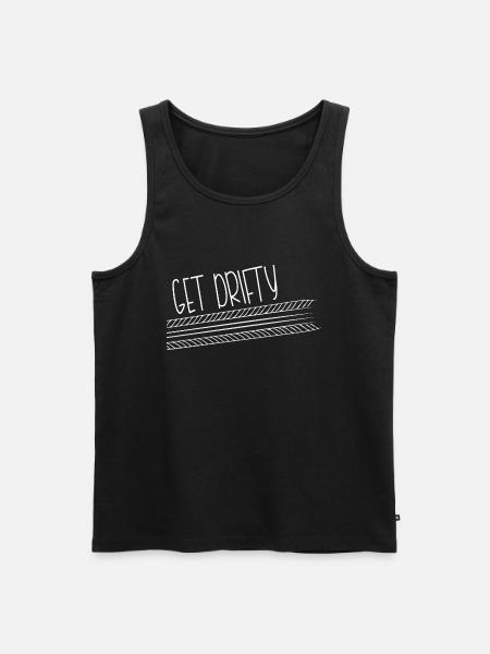get drifty saying font drift petrolhead - Men's Premium Organic Tank Top - black