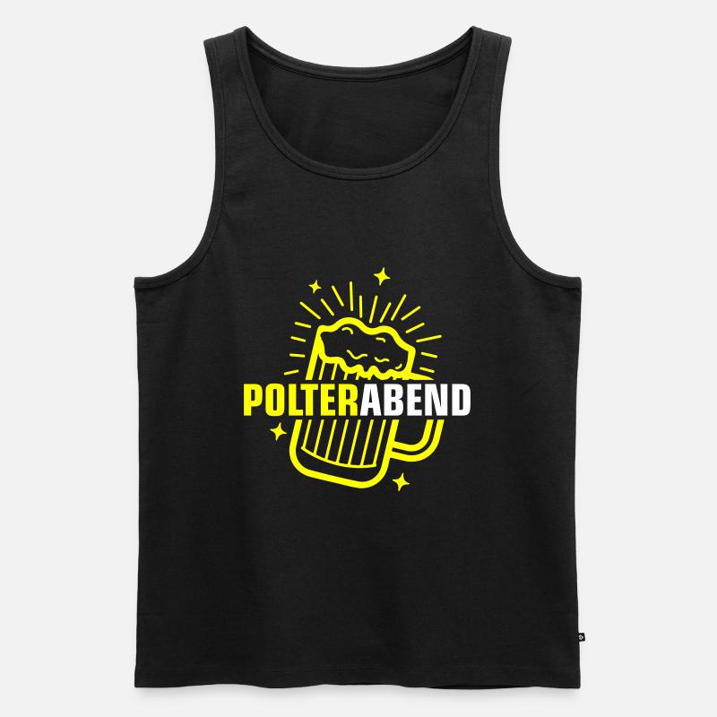 Polterabend Bier - Männer Premium Bio Tank Top - Schwarz