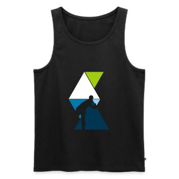 Pitcher Baseball - Männer Premium Bio Tank Top - Schwarz - Vorne - AI Model Male 178 light (178cm)