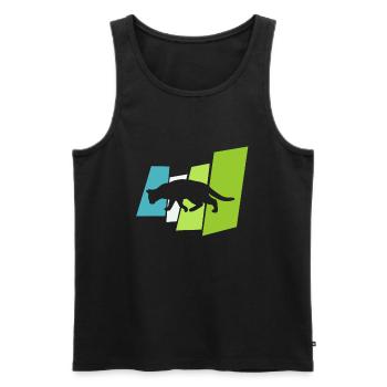 Katzen Katze - Männer Premium Bio Tank Top - Schwarz - Vorne - AI Model Male 178 light (178cm)