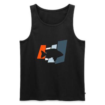 Fischer Fisch - Männer Premium Bio Tank Top - Schwarz - Vorne - AI Model Male 178 light (178cm)