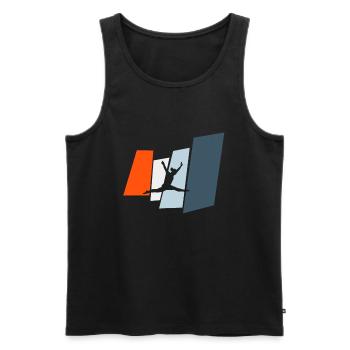 ballerina - Men's Premium Organic Tank Top - black - Front - Michal (187cm)