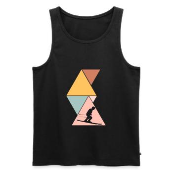 Ski holidays - Men's Premium Organic Tank Top - black - Front - Michal (187cm)