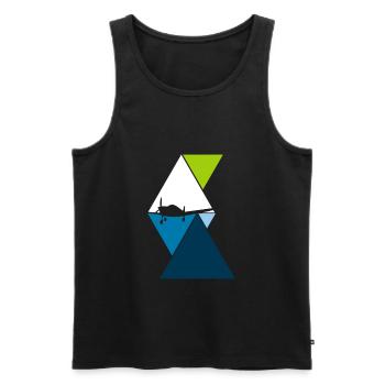 Fly - Men's Premium Organic Tank Top - black - Front - AI Model Male 178 light (178cm)