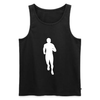 coureur - Débardeur bio Premium Homme - noir - Devant - AI Model Male 178 light (178cm)