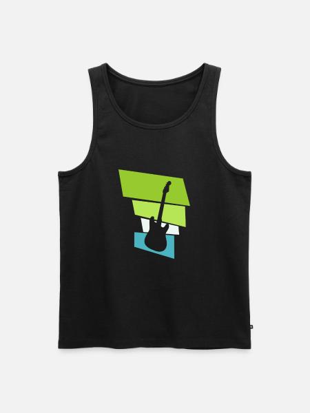 E-Bass - Männer Premium Bio Tank Top - Schwarz