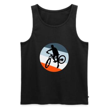 bicycle - Men's Premium Organic Tank Top - black - Front - Michal (187cm)