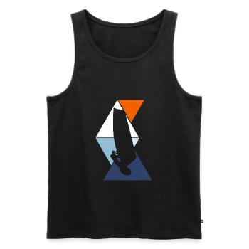 Windsurf - Débardeur bio Premium Homme - noir - Devant - AI Model Male 178 light (178cm)