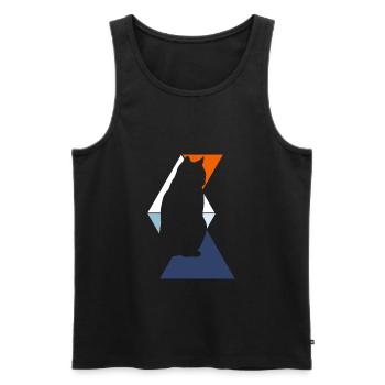 Katzen Katze - Männer Premium Bio Tank Top - Schwarz - Vorne - AI Model Male 178 light (178cm)