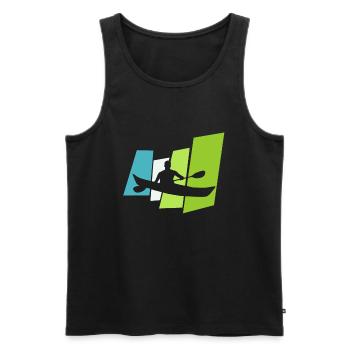 Canoe kayak - Men's Premium Organic Tank Top - black - Front - Michal (187cm)