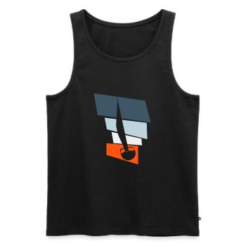 sailing ship - Men's Premium Organic Tank Top - black - Front - Michal (187cm)