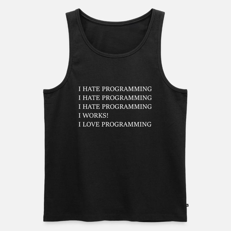 programming programming - Men's Premium Organic Tank Top - black