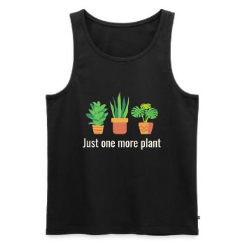 Nur noch eine Pflanze - Männer Premium Bio Tank Top - Schwarz - Vorne - Michal (187cm)
