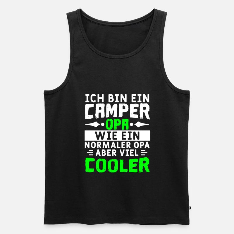 Ich bin ein Camper Opa - Männer Premium Bio Tank Top - Schwarz