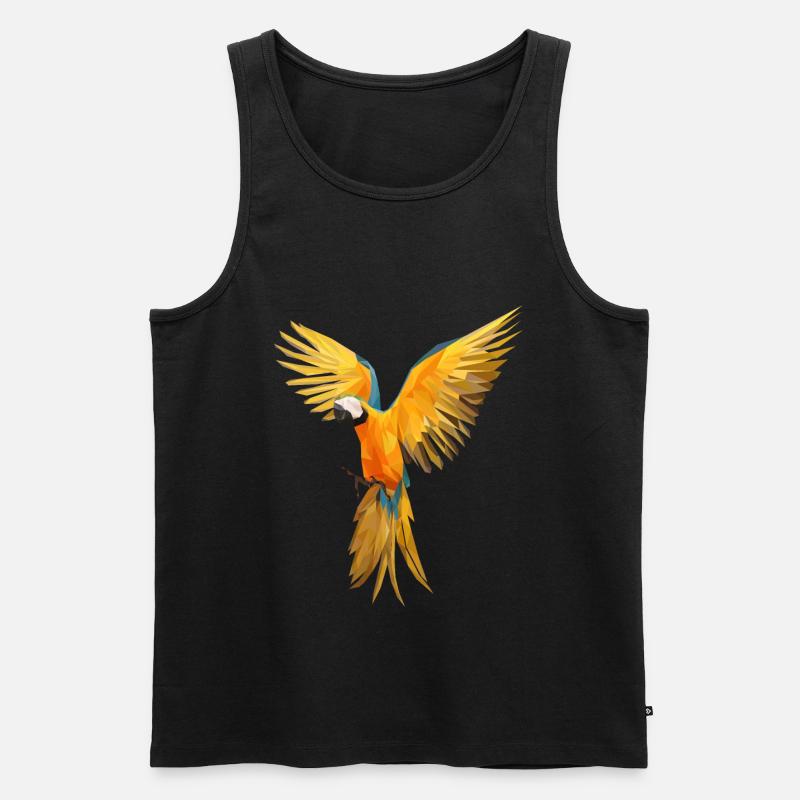Papagei Low Poly - Männer Premium Bio Tank Top - Schwarz
