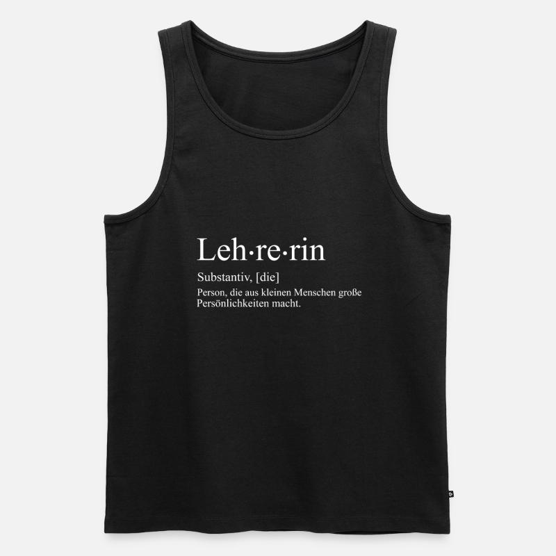 Lehrerin Vorbild Schule - Männer Premium Bio Tank Top - Schwarz
