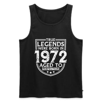 1972 Cadeau d’anniversaire Born Legends - Débardeur bio Premium Homme - noir - Devant - Michal (187cm)