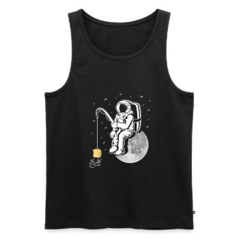 Sandwich Fishing Fisherman Fishing Angler Bread - Men's Premium Organic Tank Top - black - Front - Michal (187cm)