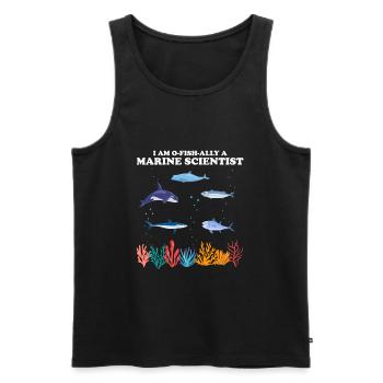 Official Marine Scientist Marine Biologist - Men's Premium Organic Tank Top - black - Front - Michal (187cm)