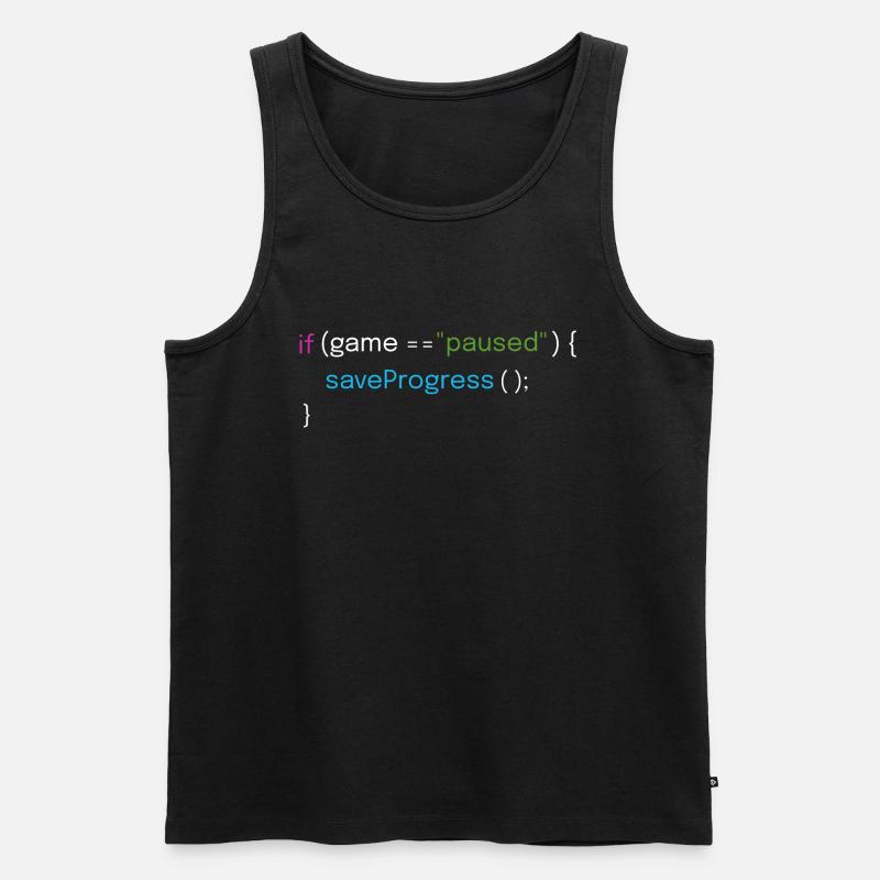 Gaming and Coding Design - Men's Premium Organic Tank Top - black