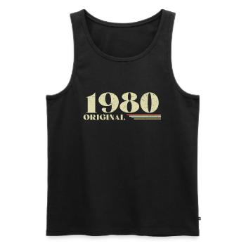 Original 1980 Vintage 1980 anniversaire 1980 rétro - Débardeur bio Premium Homme - noir - Devant - Michal (187cm)