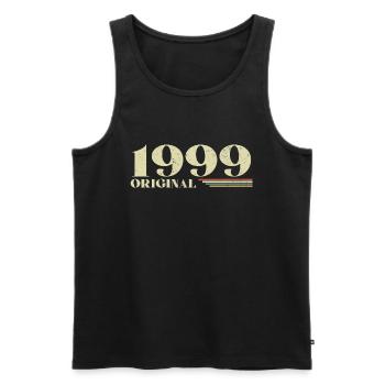 Original 1999 Vintage 1999 Retro Birthday 1999 - Men's Premium Organic Tank Top - black - Front - AI Model Male 178 light (178cm)